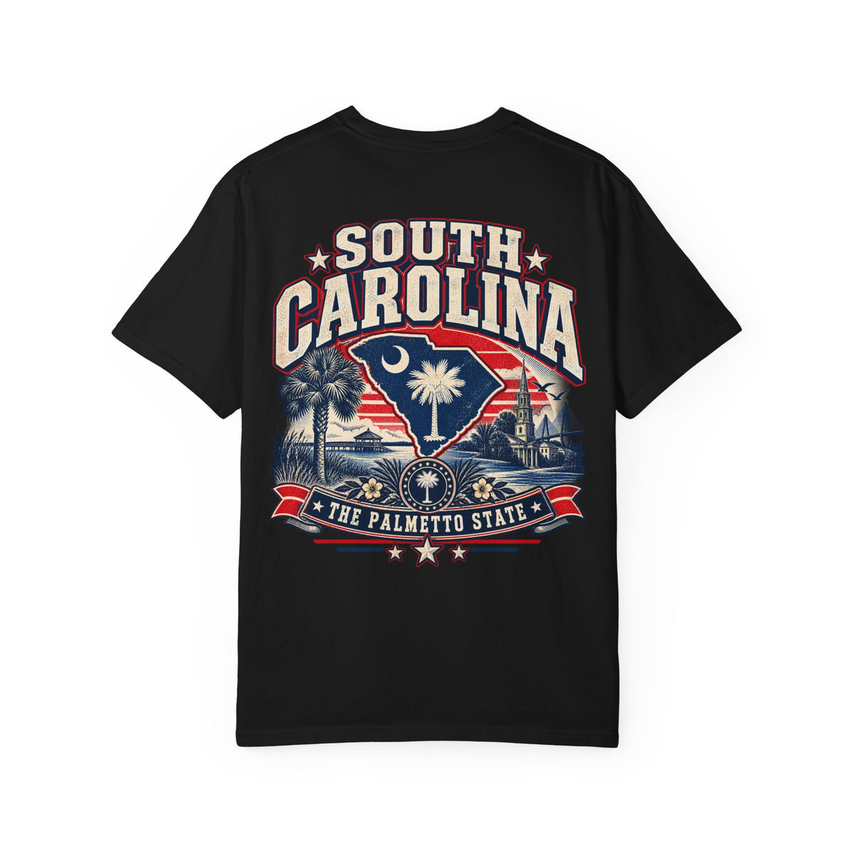 South Carolina The Palmetto State Unisex Comfort Color 1717 Streetwear Graphic Tee