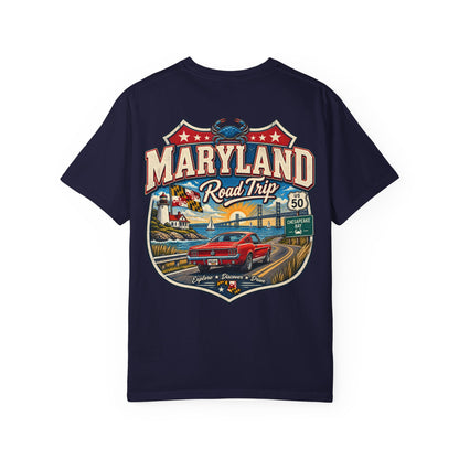 Maryland Road Trip Unisex Comfort Color 1717 Streetwear Graphic Tee