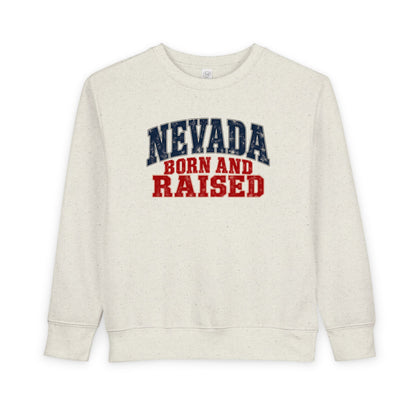 Nevada Born and Raised Desert Heritage Unisex Toddler Sweatshirt