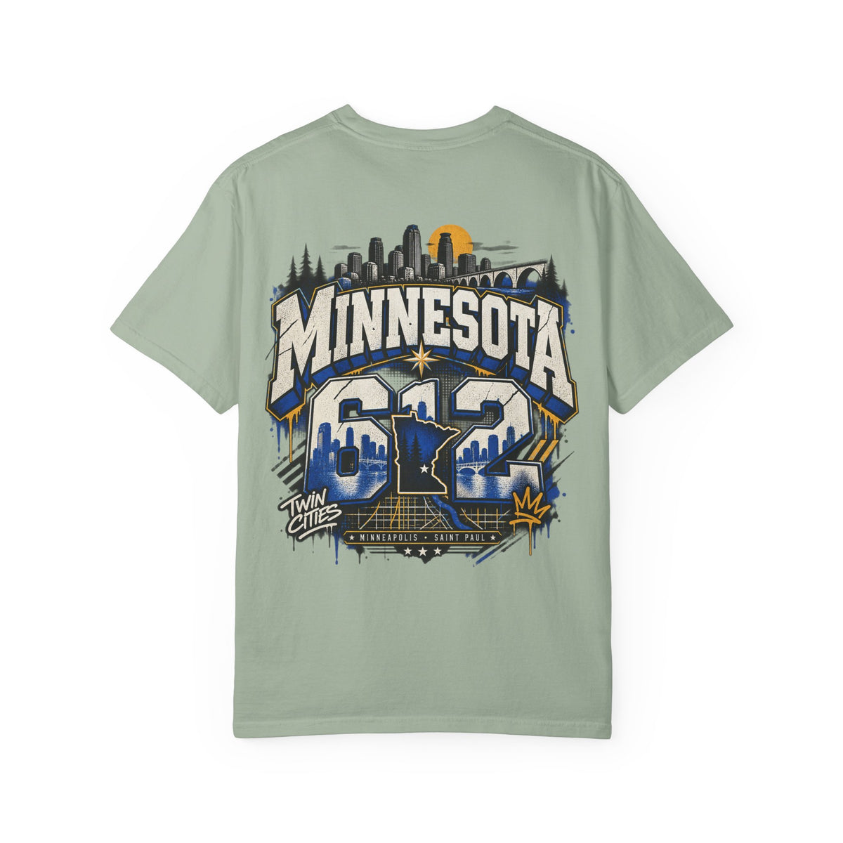 Minnesota 612 Unisex Comfort Color 1717 Streetwear Graphic Tee