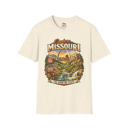 Explore Missouri Unisex Softstyle T Shirt State Pride Graphic Tee Collections FS03