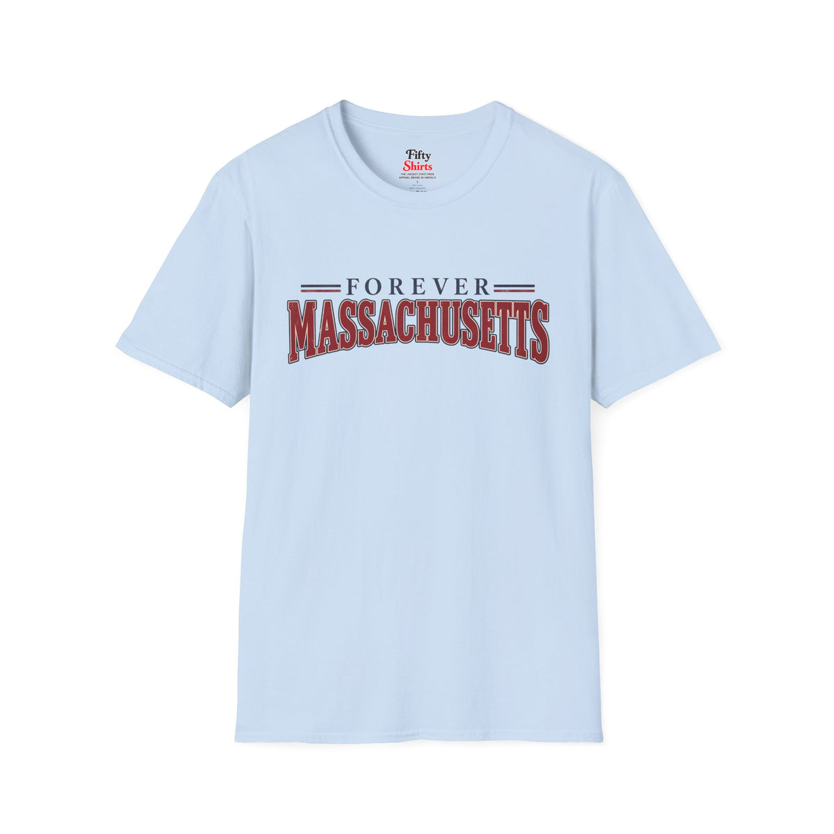 Forever Massachusetts Unisex Softstyle T Shirt State Name Graphic Tee