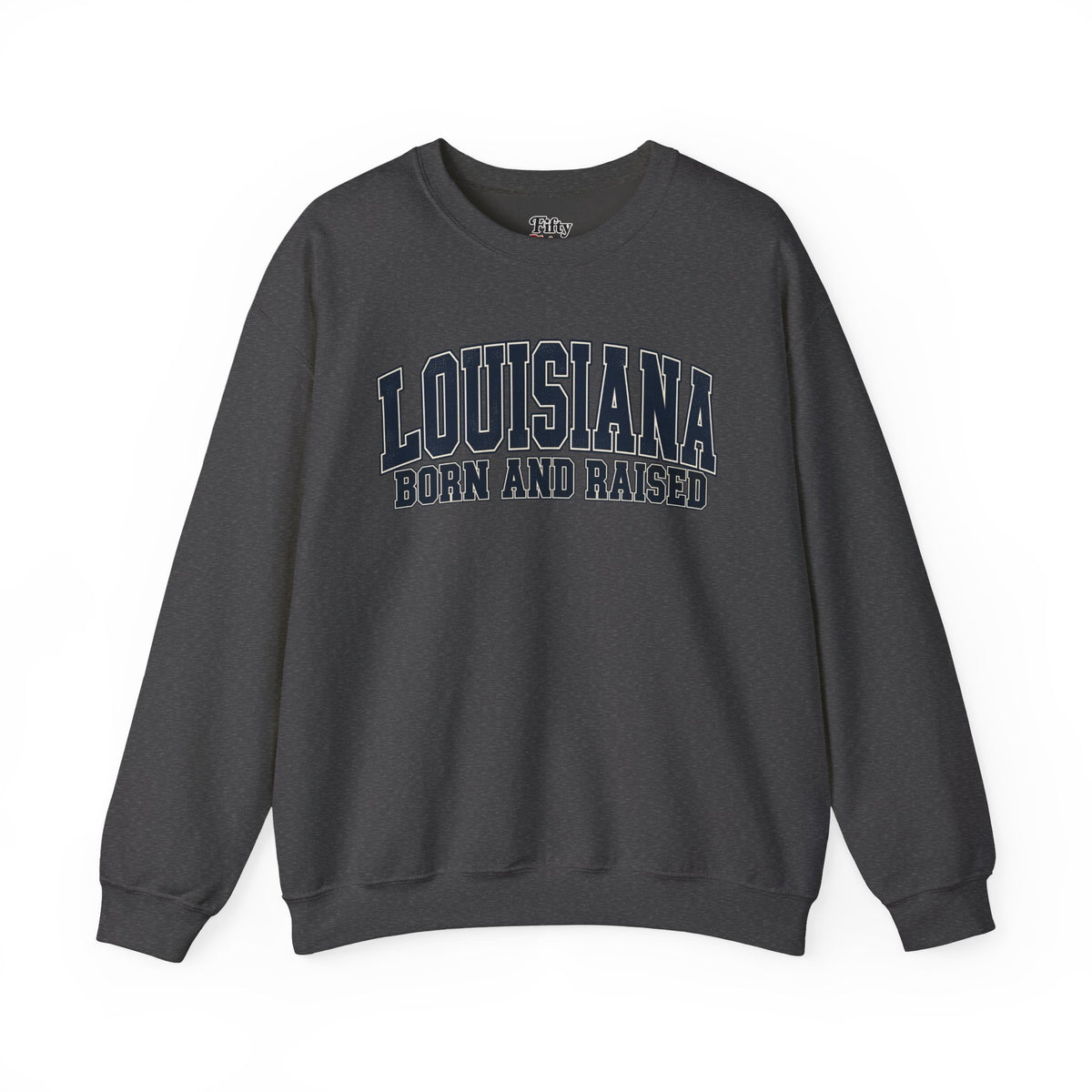 Louisiana Born and Raised Bold Athletic Unisex Sweatshirt Graphic