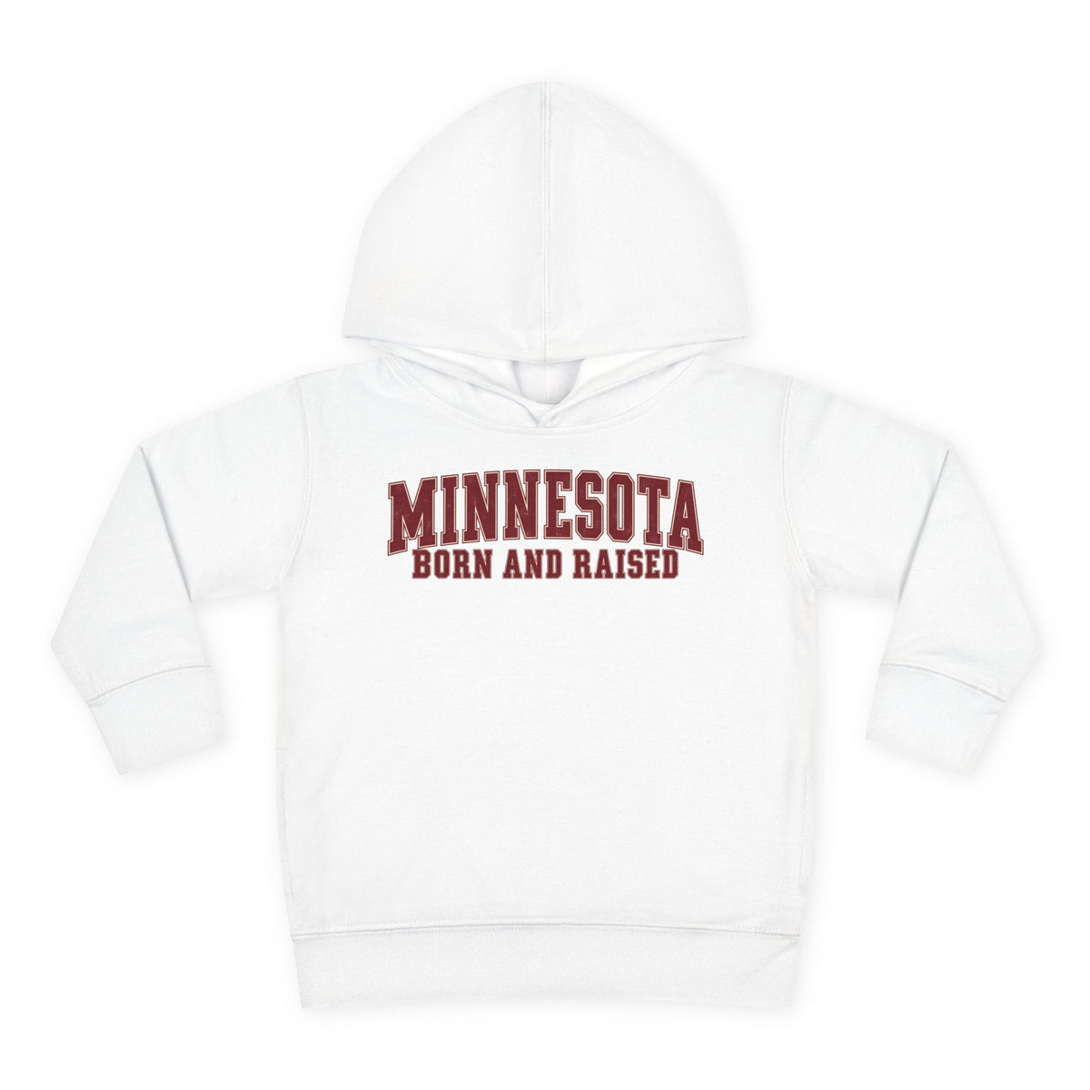 Minnesota Born and Raised Vintage Collegiate Unisex Toddler Pullover Fleece Hoodie