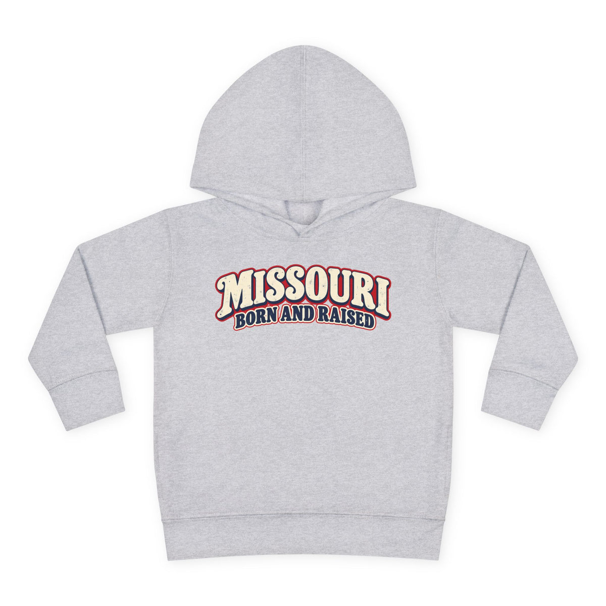 Missouri Born and Raised Retro 1970s Unisex Toddler Pullover Fleece Hoodie