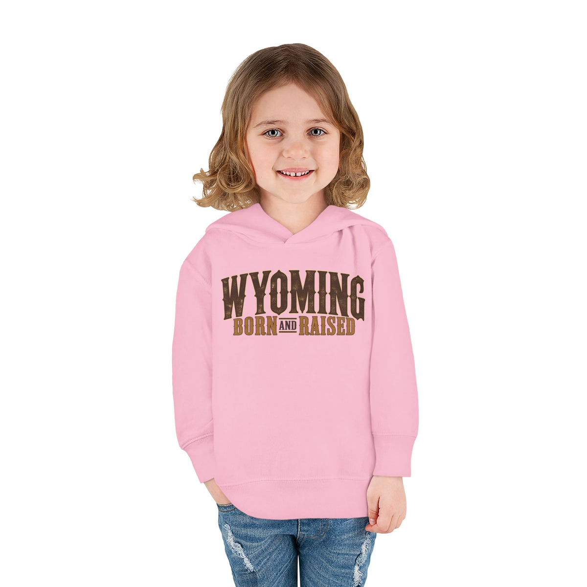 Wyoming Born and Raised Premium Ranch Heritage Unisex Toddler Pullover Fleece Hoodie