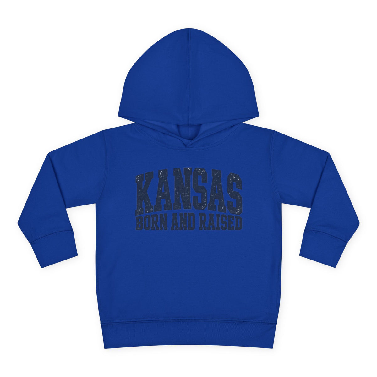 Kansas Born and Raised Bold Athletic Unisex Toddler Pullover Fleece Hoodie