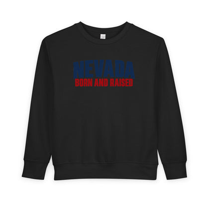 Nevada Born and Raised Minimal Heritage Unisex Toddler Sweatshirt