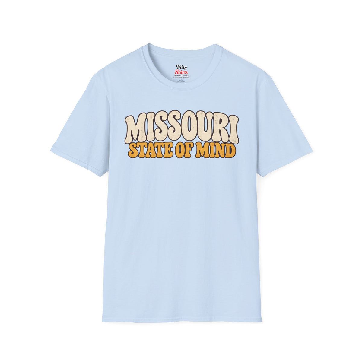 Missouri State of Mind Unisex Softstyle T Shirt State Name Graphic Tee