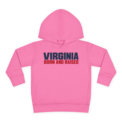 Virginia Born and Raised Minimal Modern Unisex Toddler Pullover Fleece Hoodie