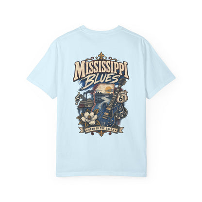 Mississippi Blues Unisex Comfort Color 1717 Streetwear Graphic Tee