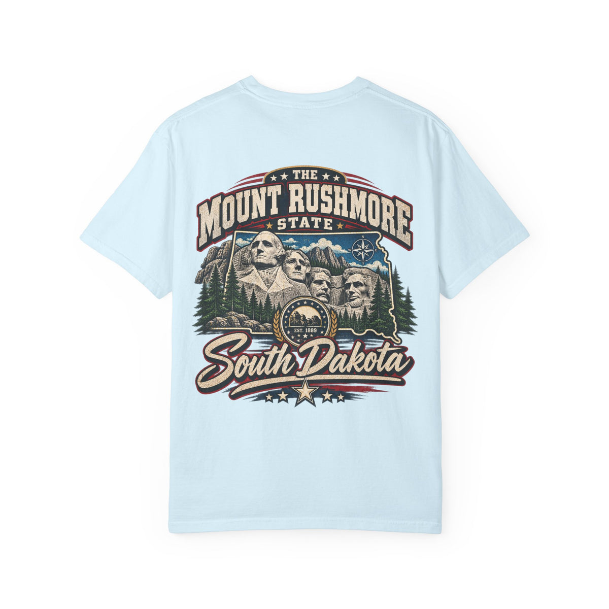 South Dakota Mount Rushmore State Unisex Comfort Color 1717 Streetwear Graphic Tee