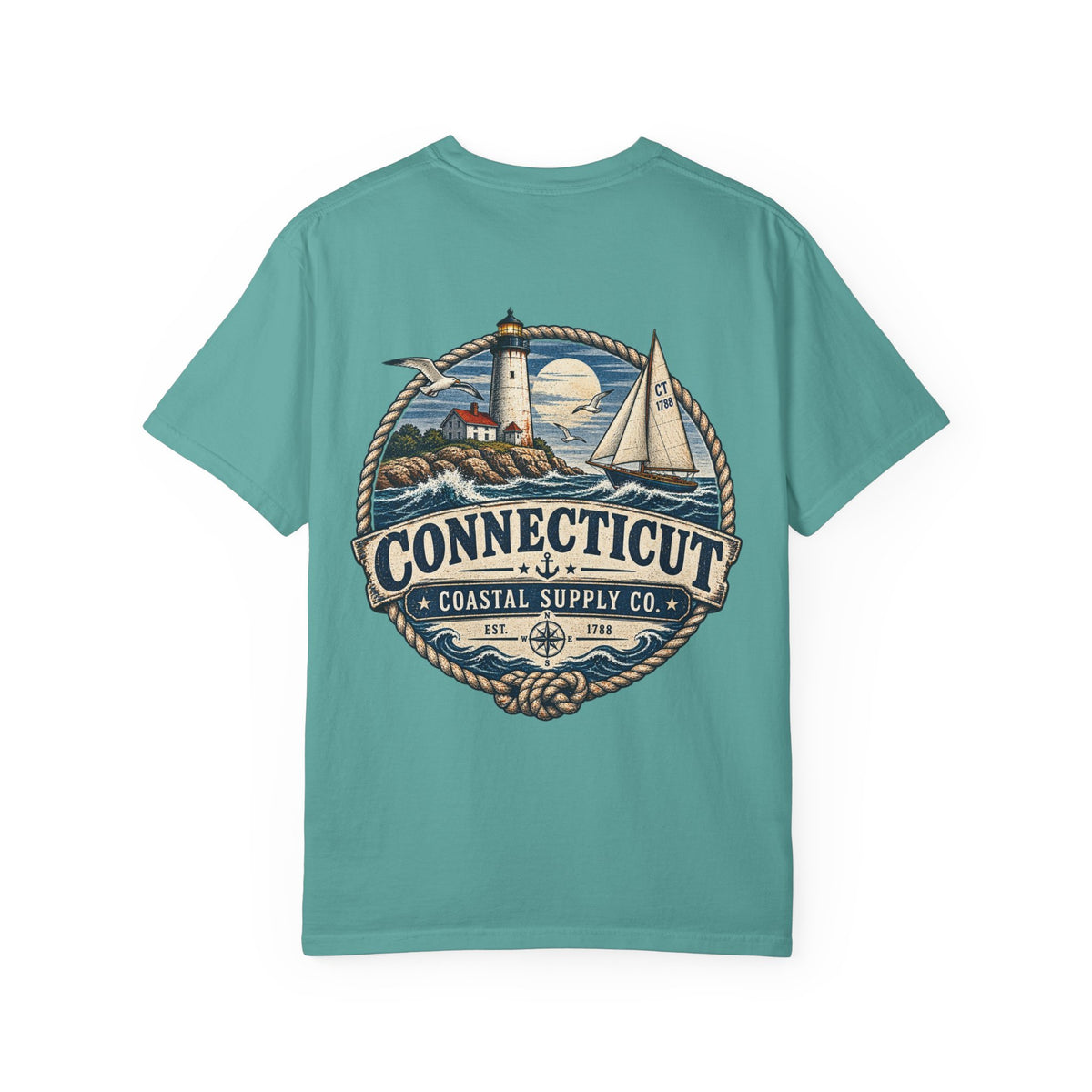 Connecticut Coastal Supply Co  Unisex Comfort Color 1717 Streetwear Graphic Tee