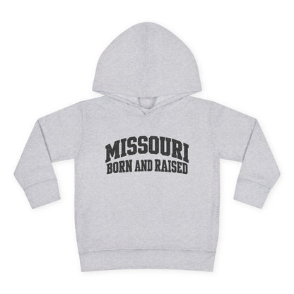 Missouri Born and Raised Collegiate Unisex Toddler Pullover Fleece Hoodie