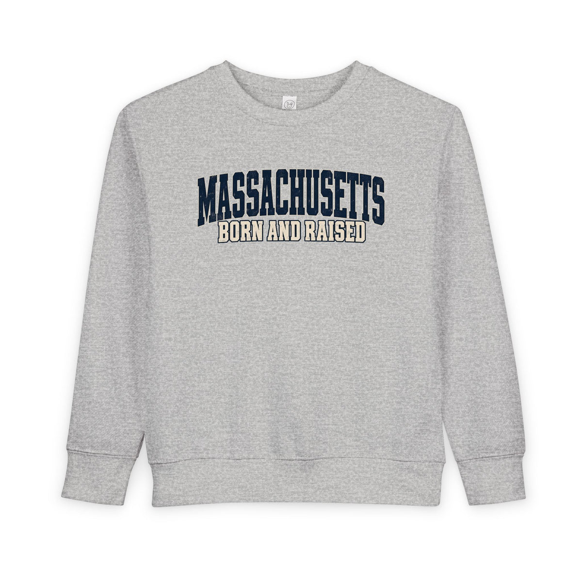 Massachusetts Born and Raised Rugged Heritage Unisex Toddler Sweatshirt