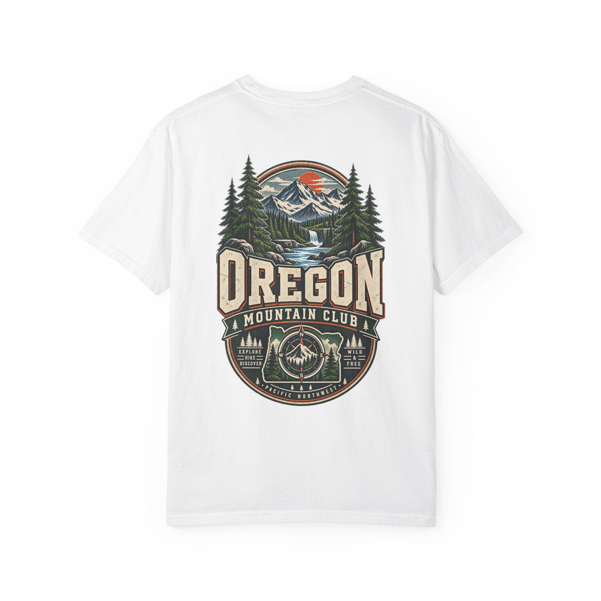 Oregon Mountain Club Unisex Comfort Color 1717 Streetwear Graphic Tee