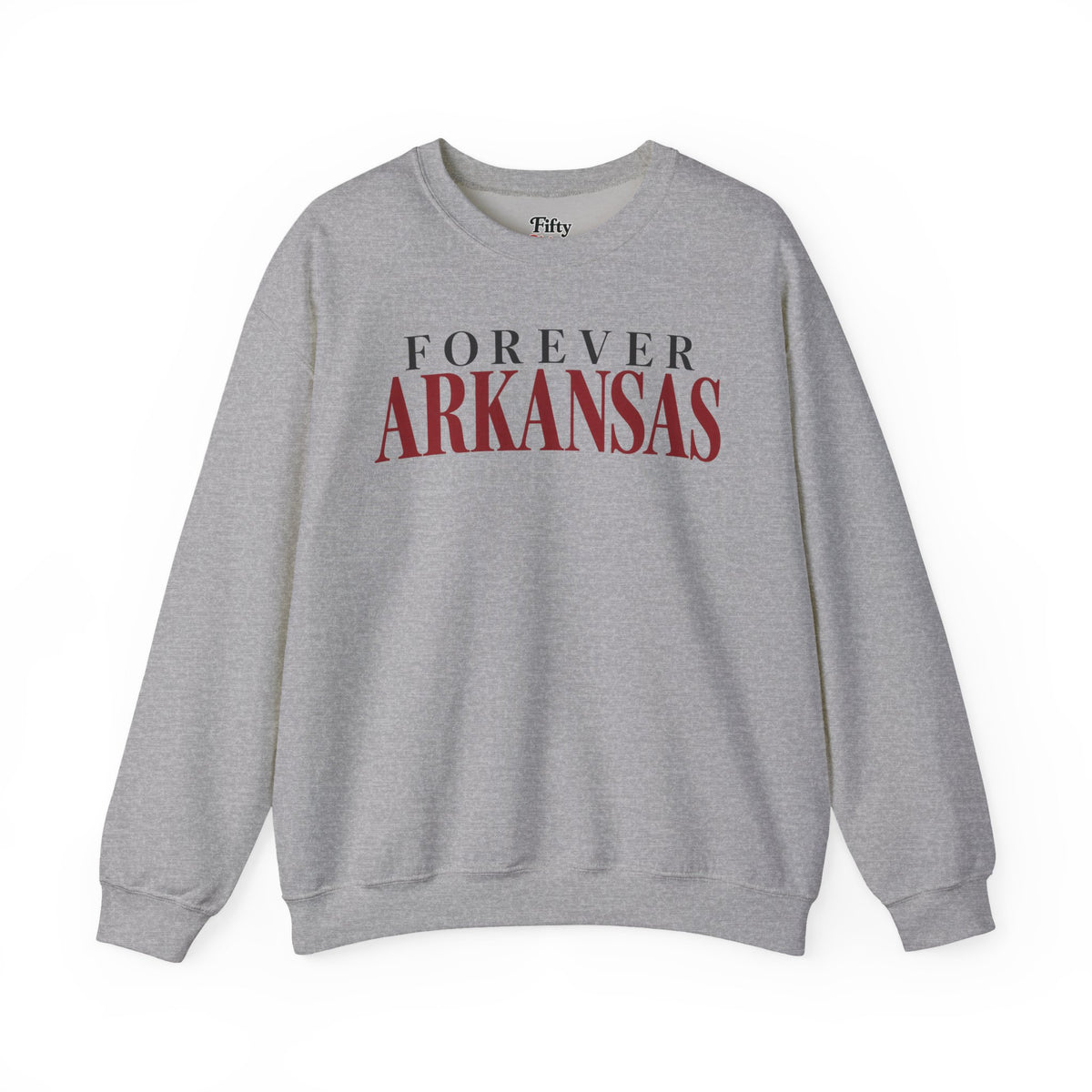 Forever Arkansas Unisex Crewneck Sweatshirt State Name Graphic