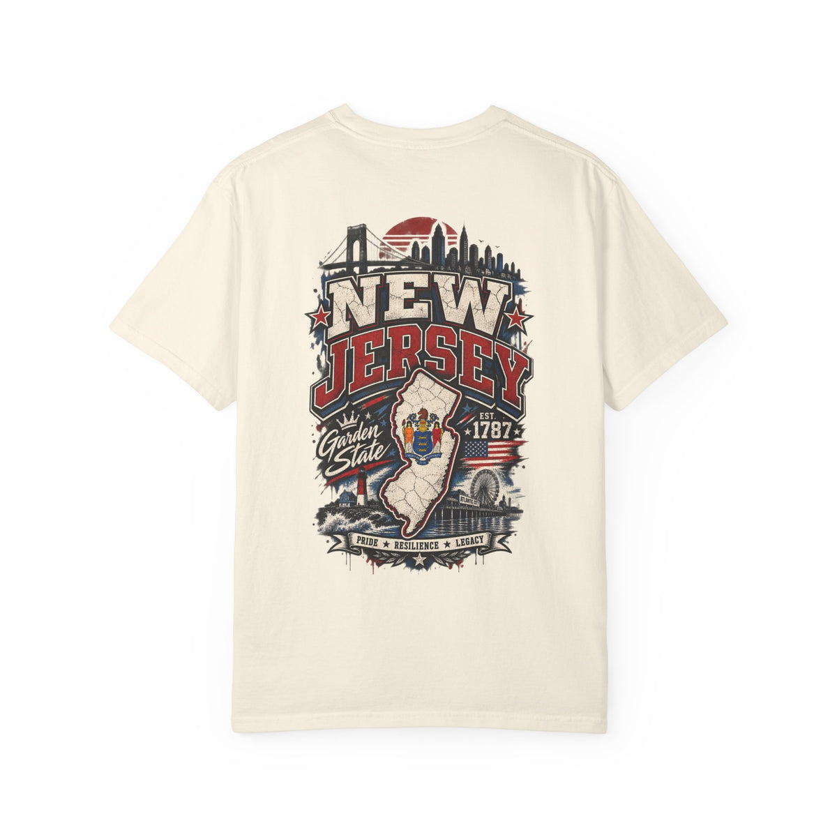 New Jersey Street Legacy Unisex Comfort Color 1717 Streetwear Graphic Tee