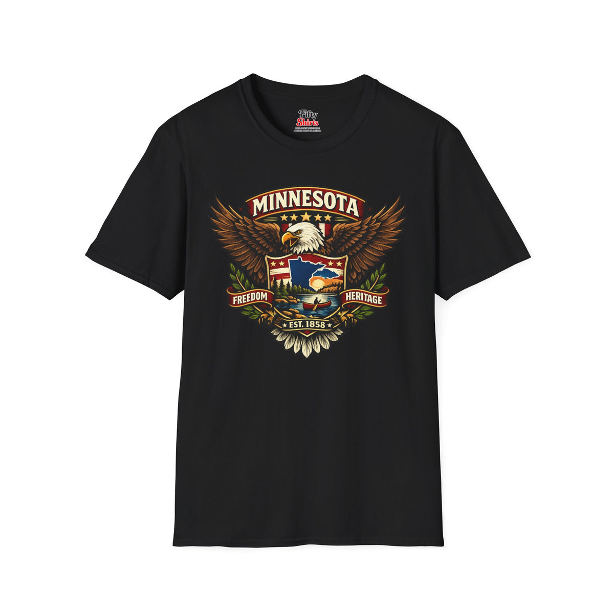 Minnesota Americana Eagle Unisex Softstyle T Shirt State Pride Graphic Tee Collections FS03
