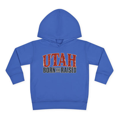 Utah Born and Raised Premium Heritage Unisex Toddler Pullover Fleece Hoodie