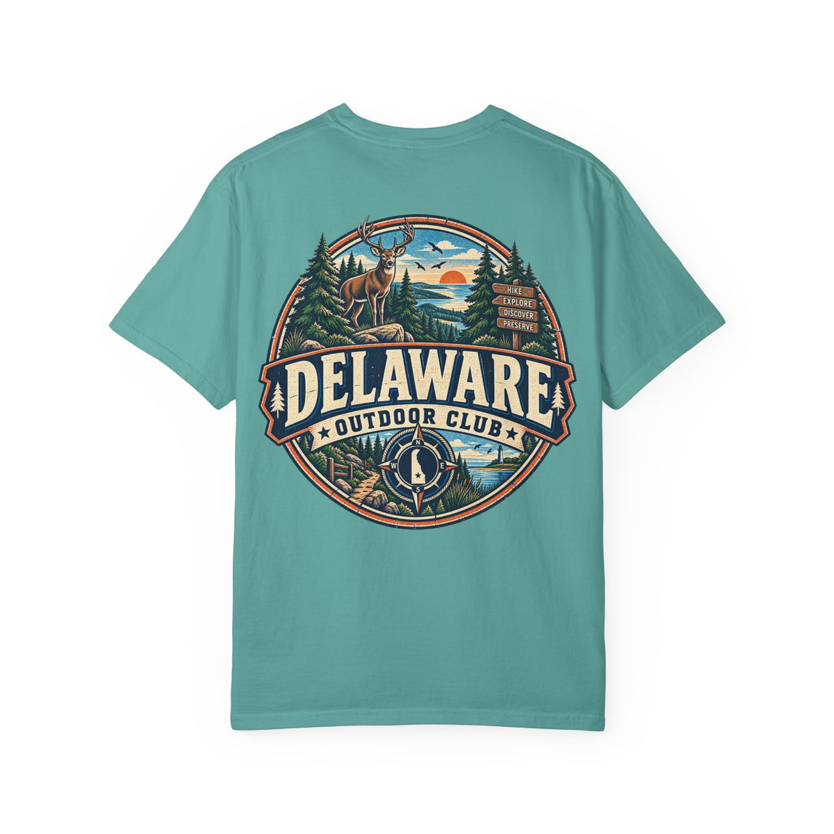 Delaware Outdoor Club  Unisex Comfort Color 1717 Streetwear Graphic Tee