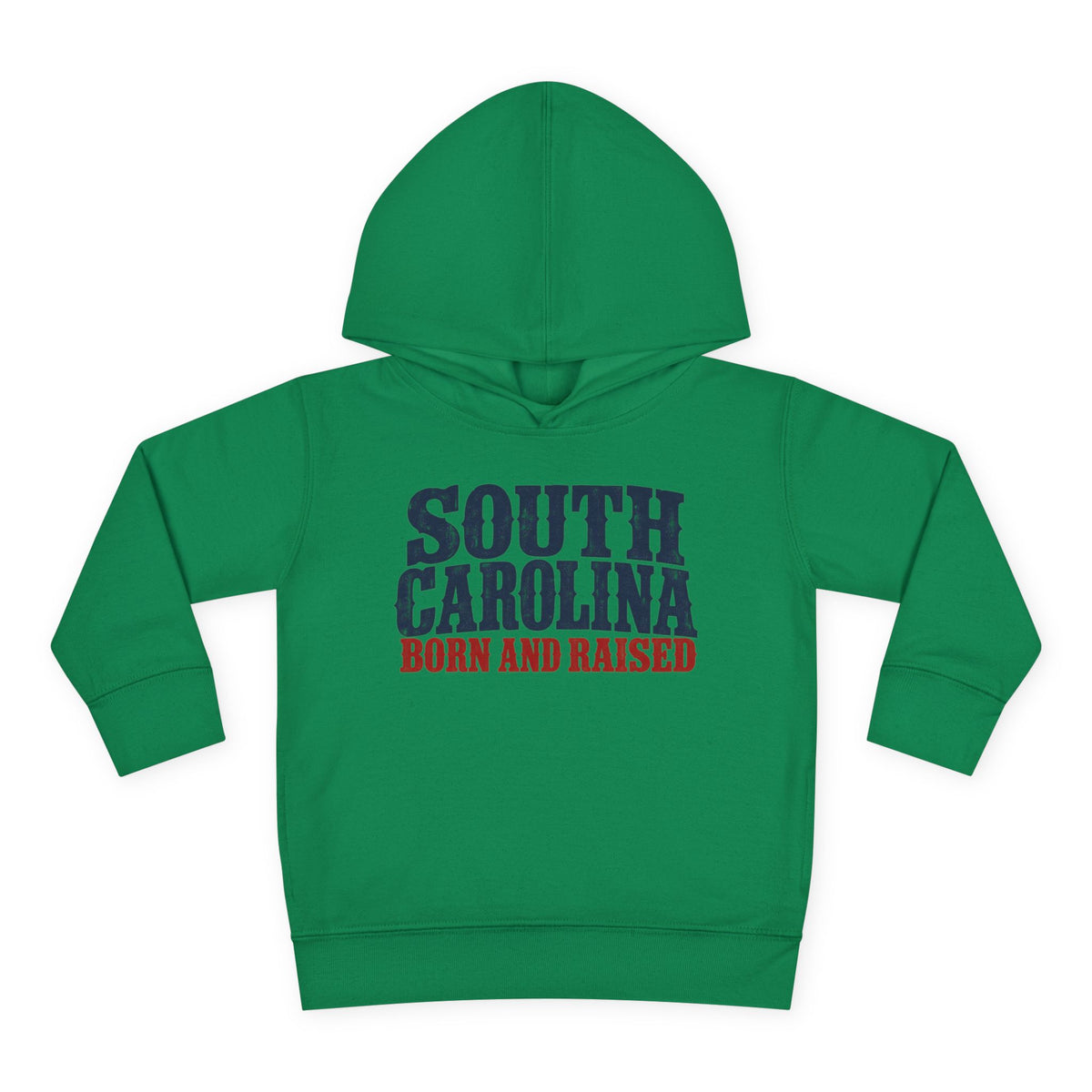 South Carolina Born and Raised Southern Heritage Unisex Toddler Pullover Fleece Hoodie