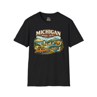 Michigan Road Trip Unisex Softstyle T Shirt State Pride Graphic Tee Collections FS03