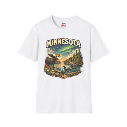 Minnesota Wildlife Unisex Softstyle T Shirt State Pride Graphic Tee Collections FS03