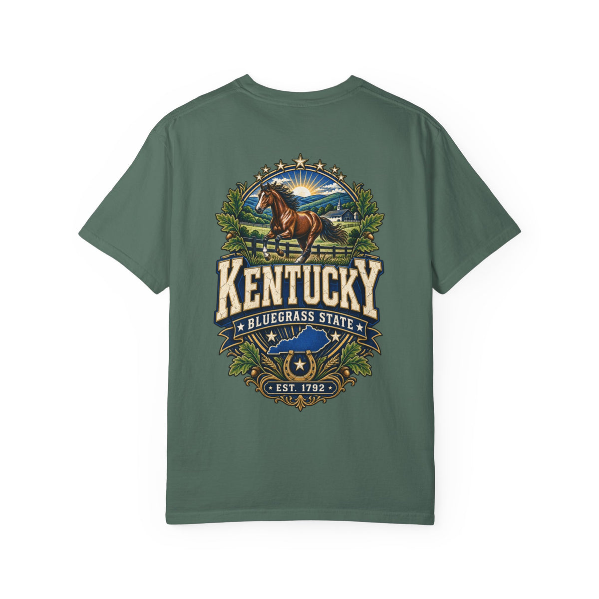 Kentucky Bluegrass Legacy Unisex Comfort Color 1717 Streetwear Graphic Tee