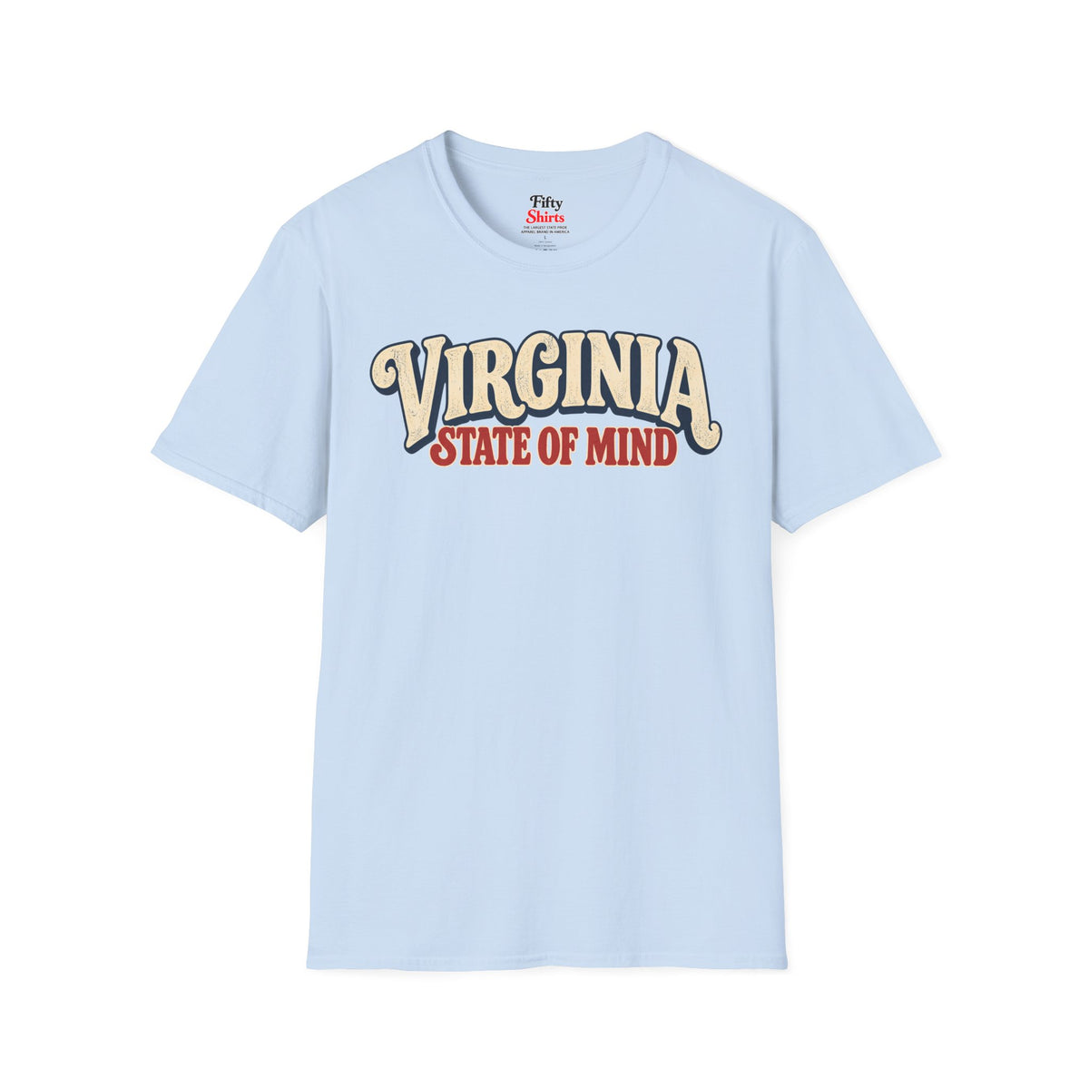 Virginia State of Mind Unisex Softstyle T Shirt State Name Graphic Tee