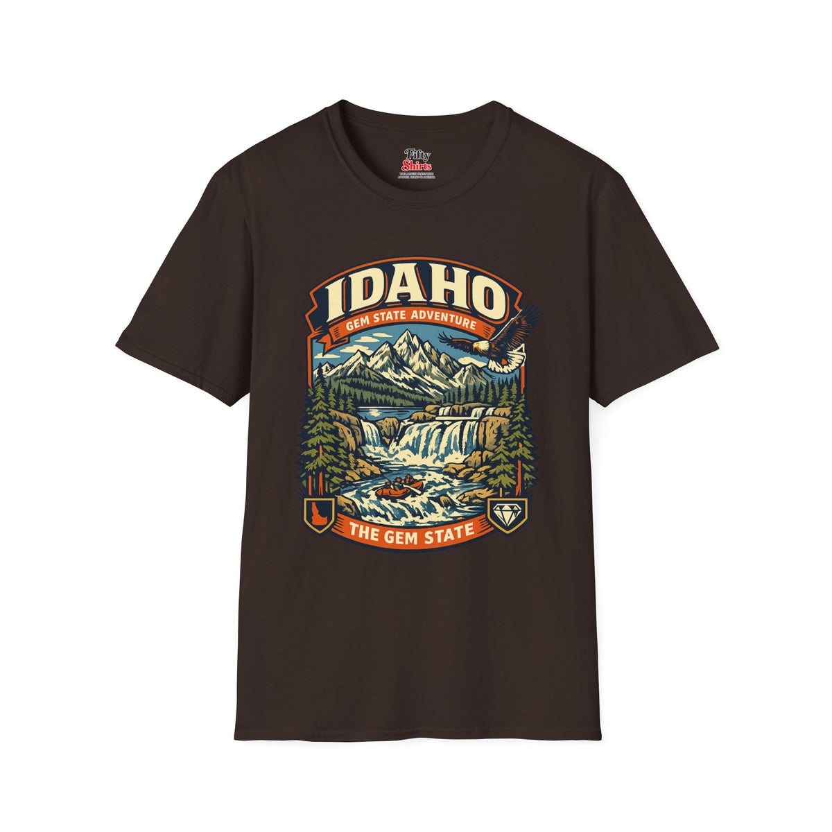 Idaho Gem State Adventure Unisex Softstyle T Shirt State Pride Graphic Tee Collections FS03