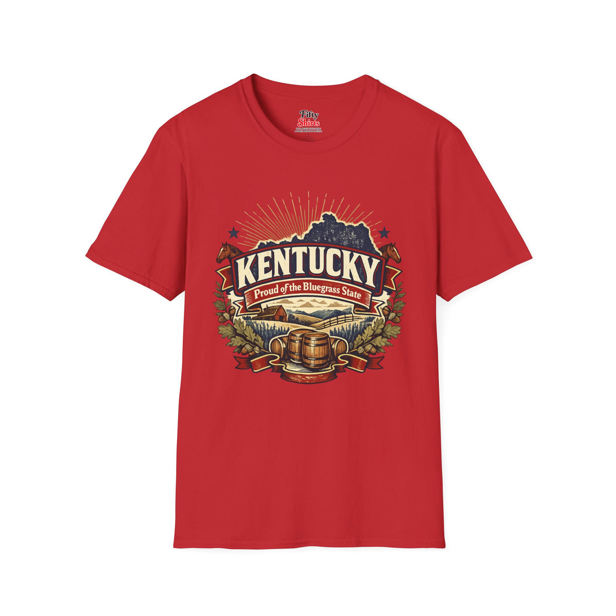 Kentucky State Pride Unisex Softstyle T Shirt State Pride Graphic Tee Collections FS03