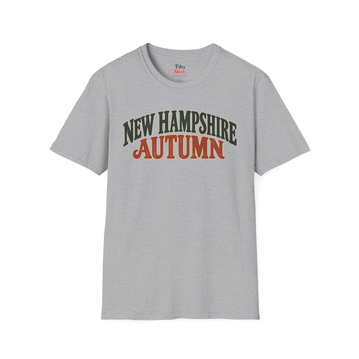 New Hampshire Autumn Unisex Softstyle T Shirt State Name Graphic Tee