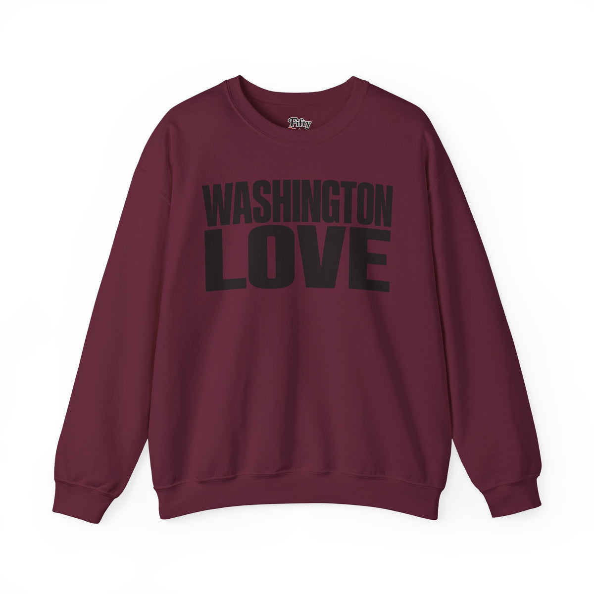 Washington Love Unisex Crewneck Sweatshirt State Name Graphic