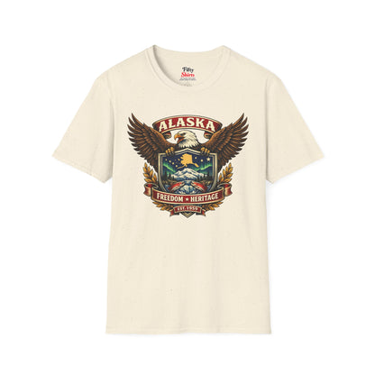 Alaska Americana Eagle Unisex Softstyle T Shirt State Pride Graphic Tee Collections FS03