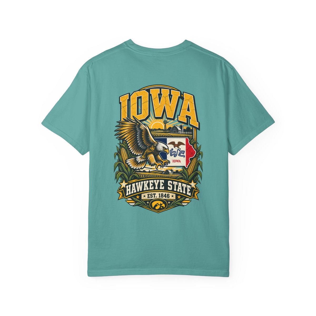 Iowa Hawkeye Legacy Unisex Comfort Color 1717 Streetwear Graphic Tee
