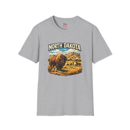 North Dakota Wildlife Unisex Softstyle T Shirt State Pride Graphic Tee Collections FS03