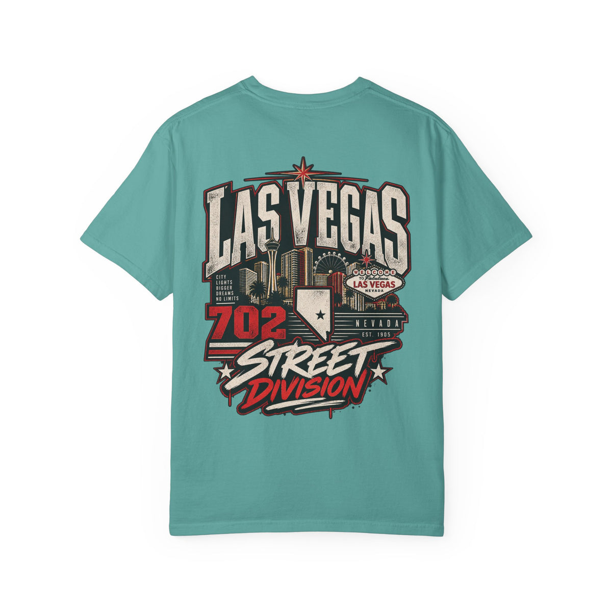 Nevada Las Vegas Street Division Unisex Comfort Color 1717 Streetwear Graphic Tee