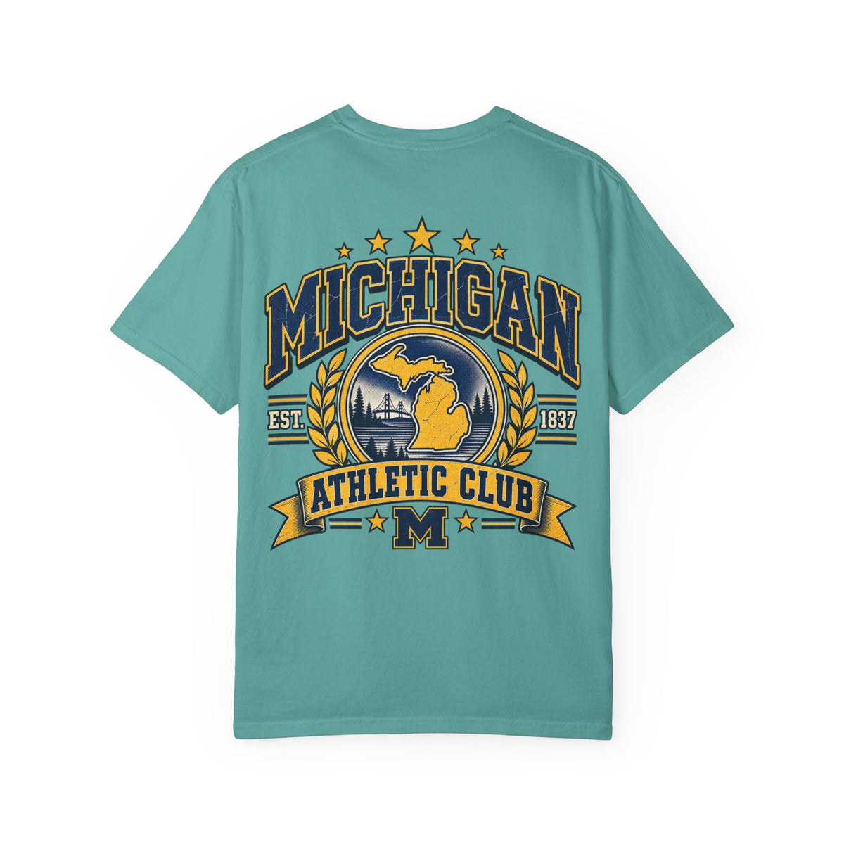 Michigan Athletic Club Unisex Comfort Color 1717 Streetwear Graphic Tee