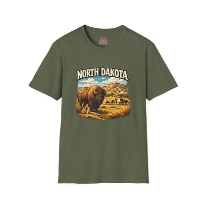 North Dakota Wildlife Unisex Softstyle T Shirt State Pride Graphic Tee Collections FS03