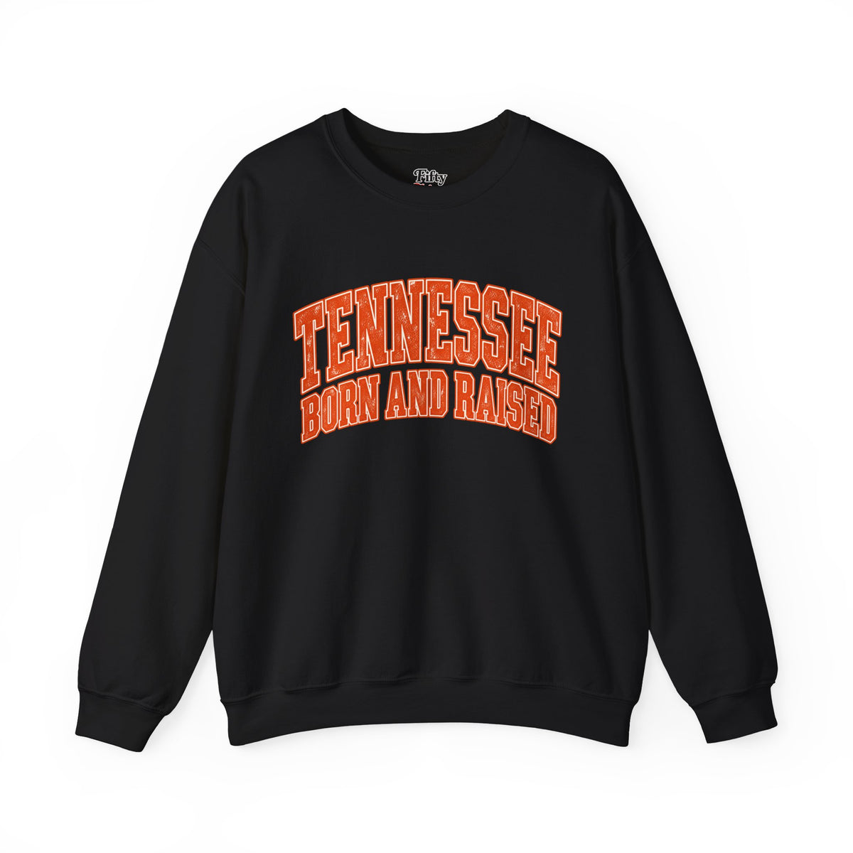 Tennessee Born and Raised Southern Collegiate Unisex Sweatshirt Graphic