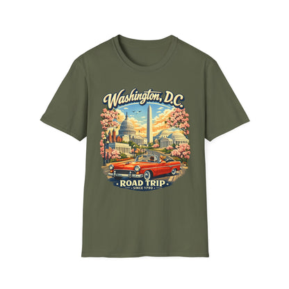 Washington D.C. Road Trip Unisex Softstyle T Shirt State Pride Graphic Tee Collections FS03