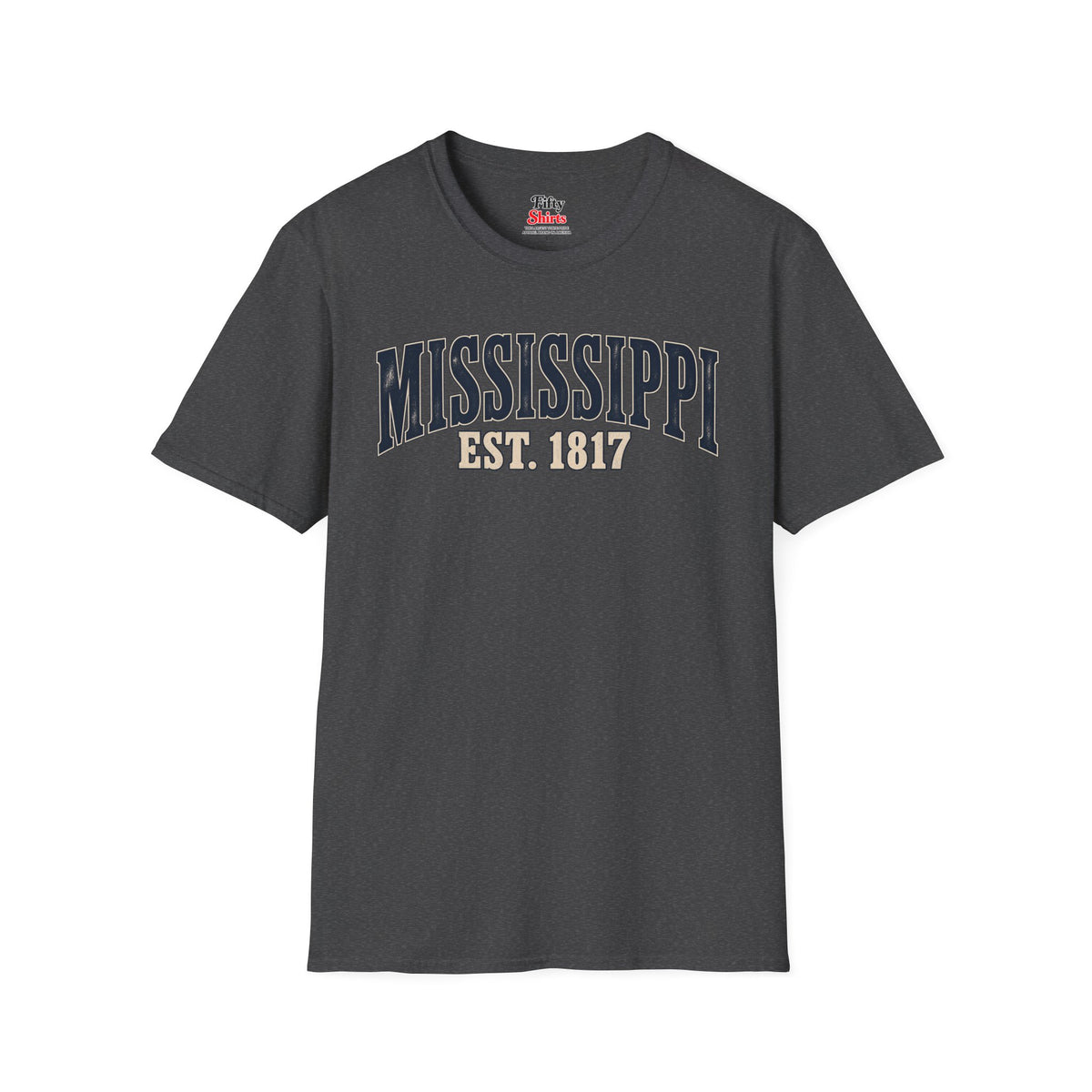 Mississippi Est 1817 Unisex Softstyle T Shirt State Name Graphic Tee
