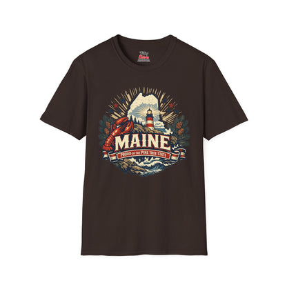 Maine State Pride Unisex Softstyle T Shirt State Pride Graphic Tee Collections FS03