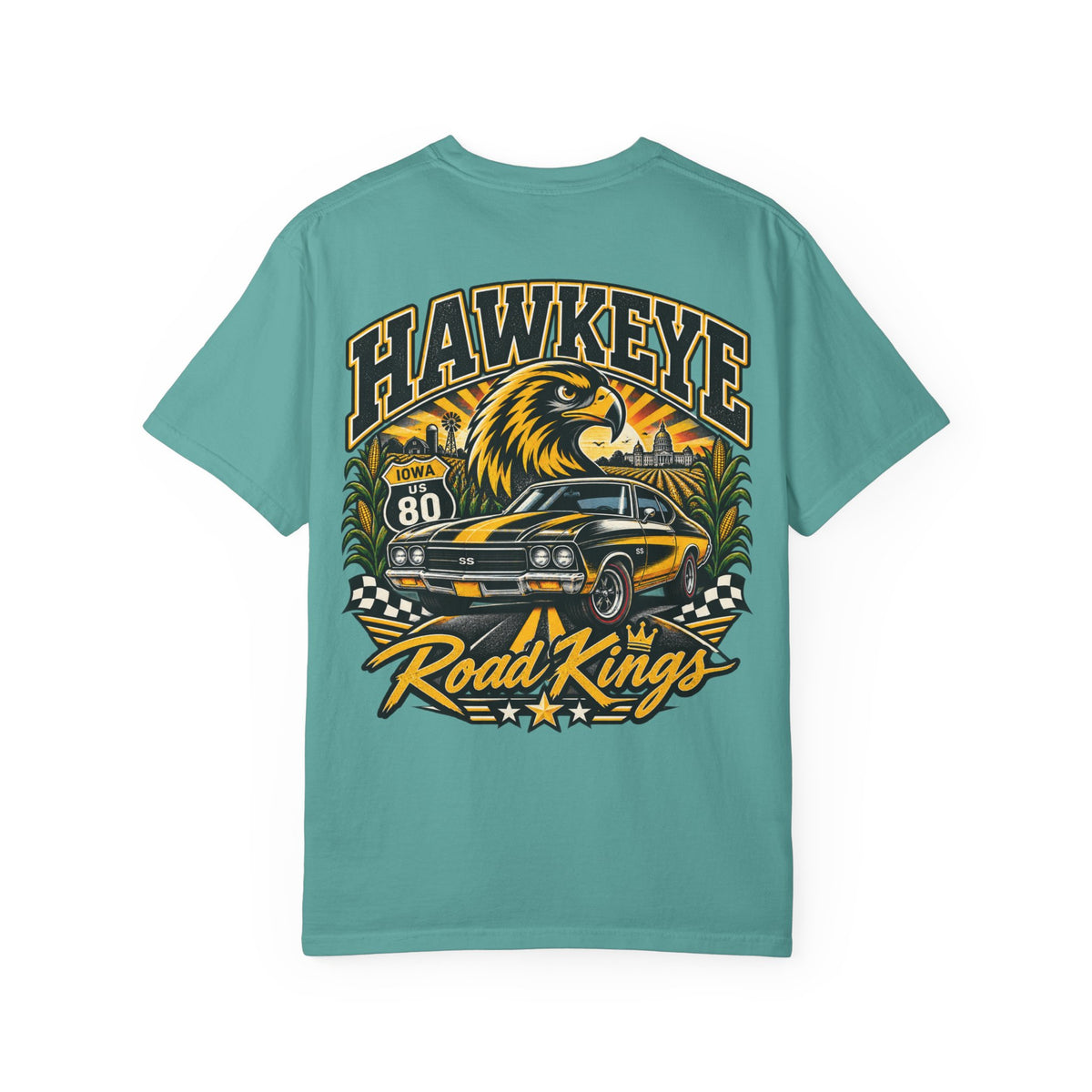 Iowa Hawkeye Road Kings Unisex Comfort Color 1717 Streetwear Graphic Tee