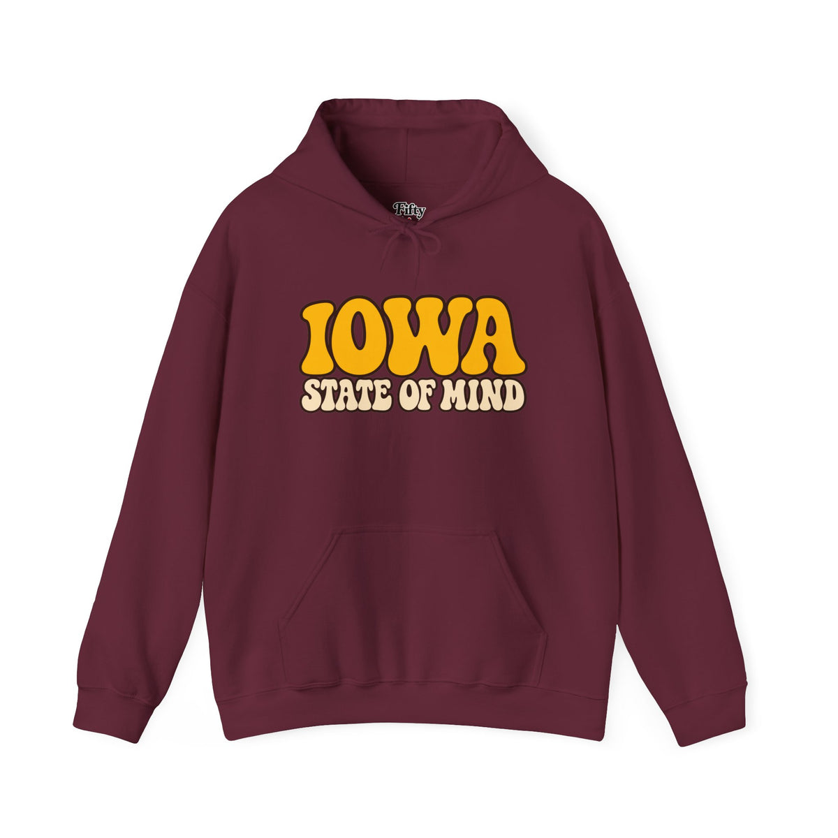 Iowa State of Mind Unisex Hoodie State Name Graphic