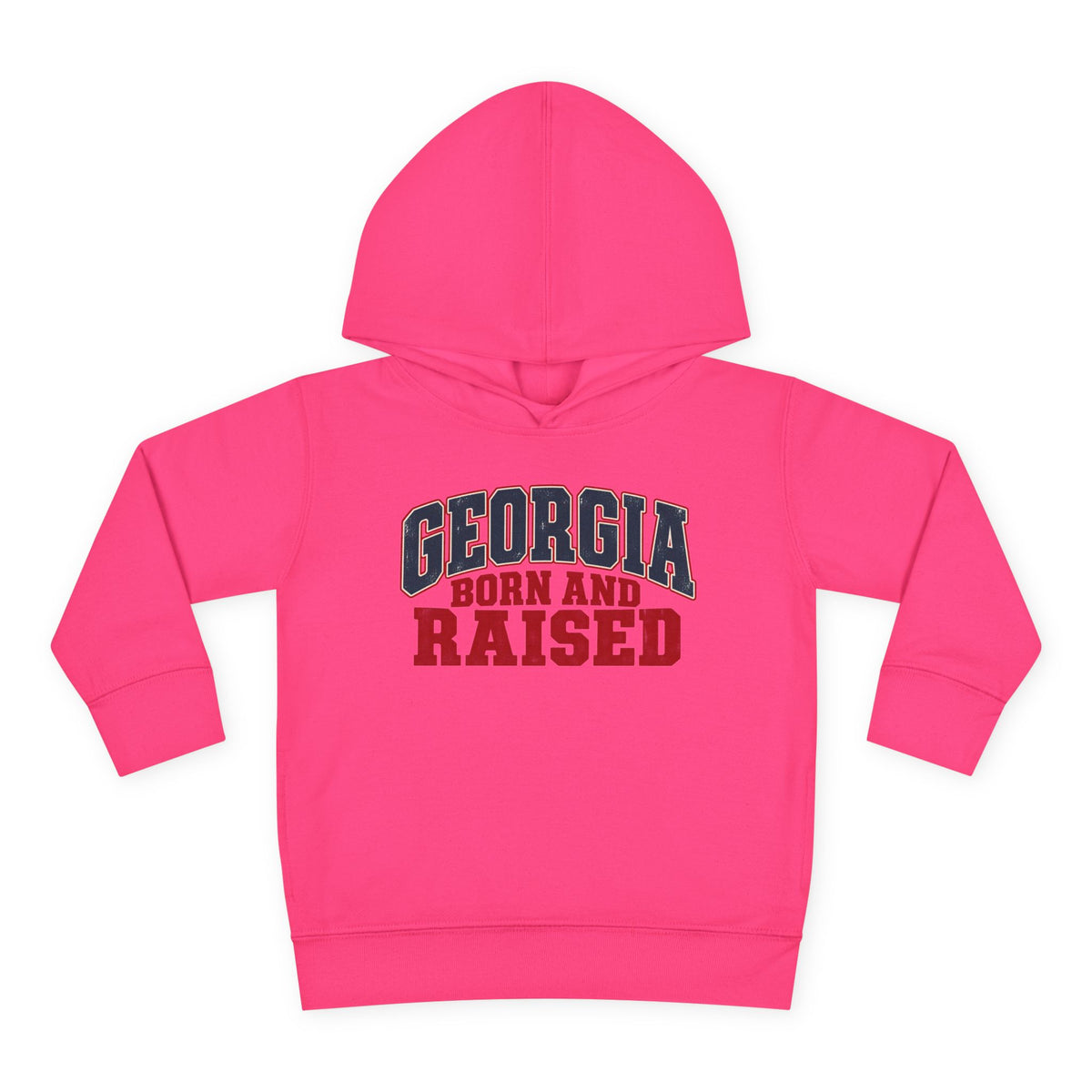 Georgia Born and Raised Rustic Southern Unisex Toddler Pullover Fleece Hoodie