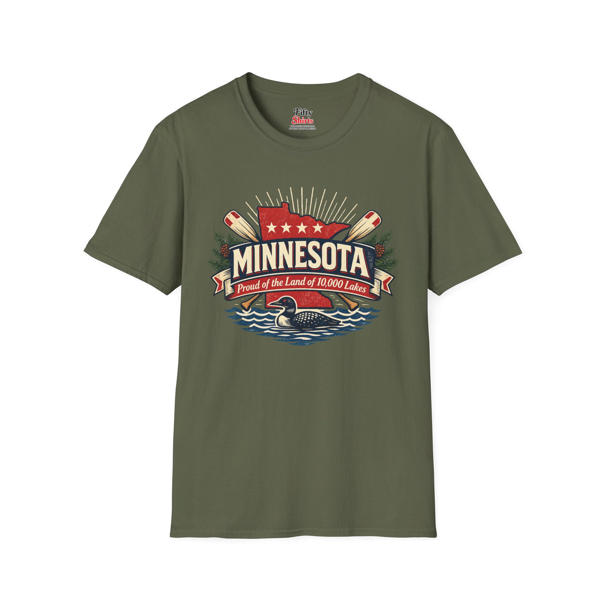 Minnesota State Pride Unisex Softstyle T Shirt State Pride Graphic Tee Collections FS03