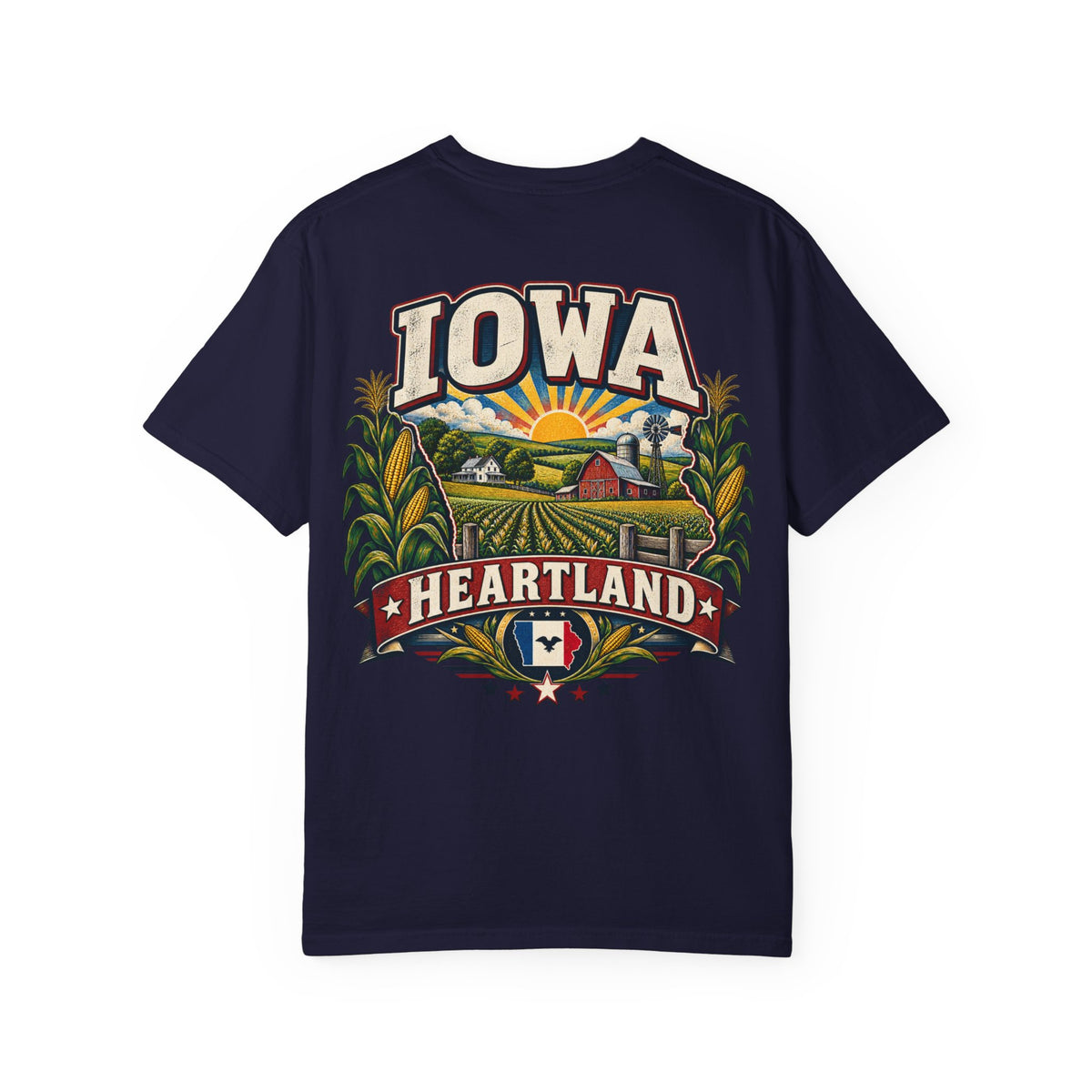 Iowa Heartland Unisex Comfort Color 1717 Streetwear Graphic Tee