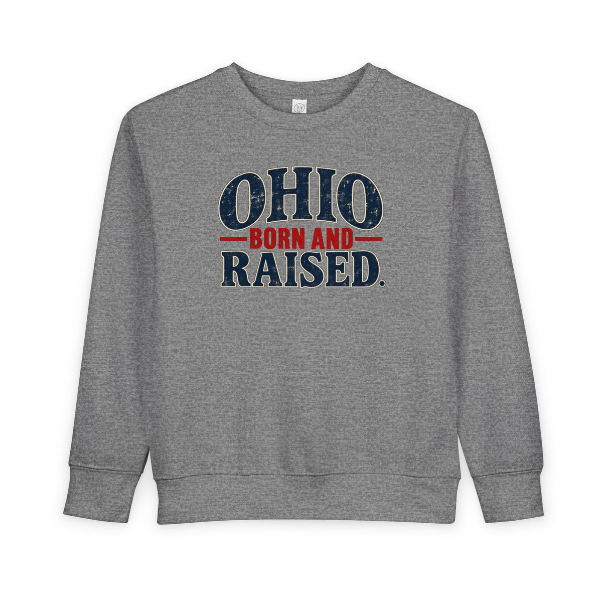 Ohio Born and Raised Vintage Souvenir Unisex Toddler Sweatshirt
